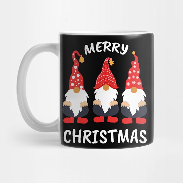 Cute Gnomies Merry Christmas Red Hat by CoolTees